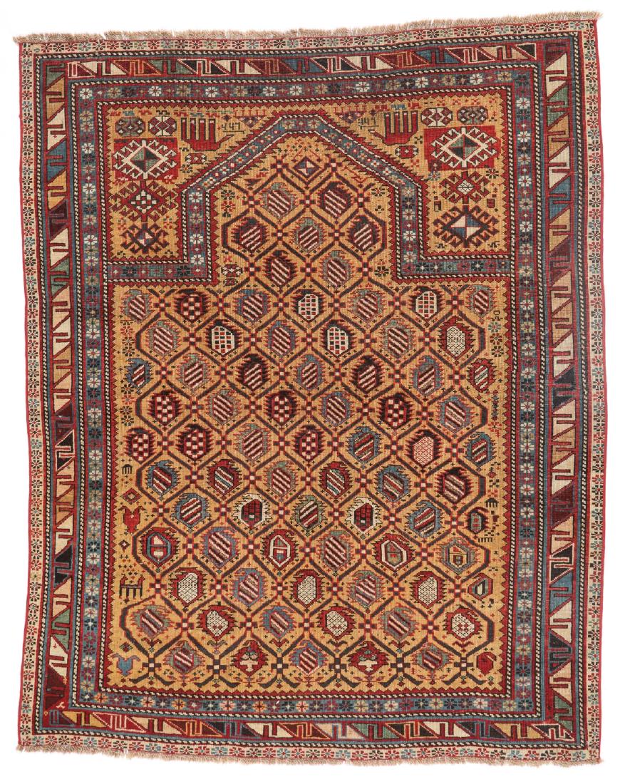 Antique Shirvan Rug, Caucasus: 3'8'' x 4'7'' (1 of 6)