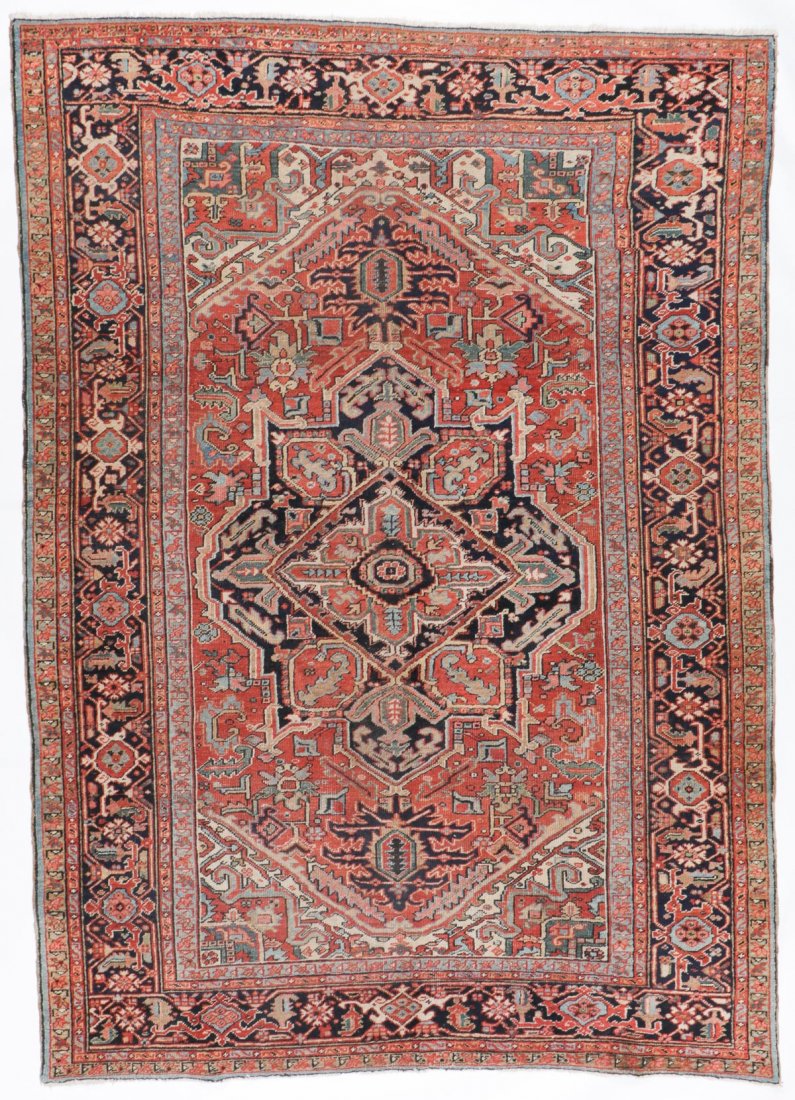 Antique Heriz Rug, Persia: 7'7'' x 10'5'' (1 of 6)