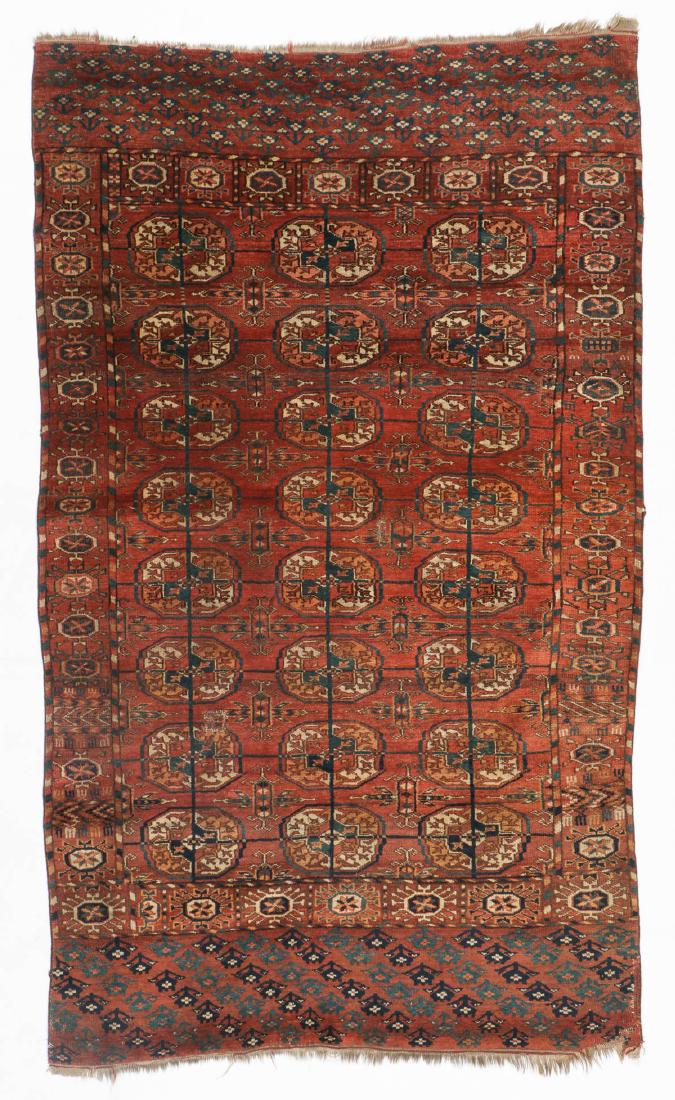 Antique Tekke Rug, Turkmenistan: 3'7'' x 6'1'' (1 of 6)