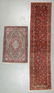 Semi-Antique Persian Runner & Vintage Indian Small Rug