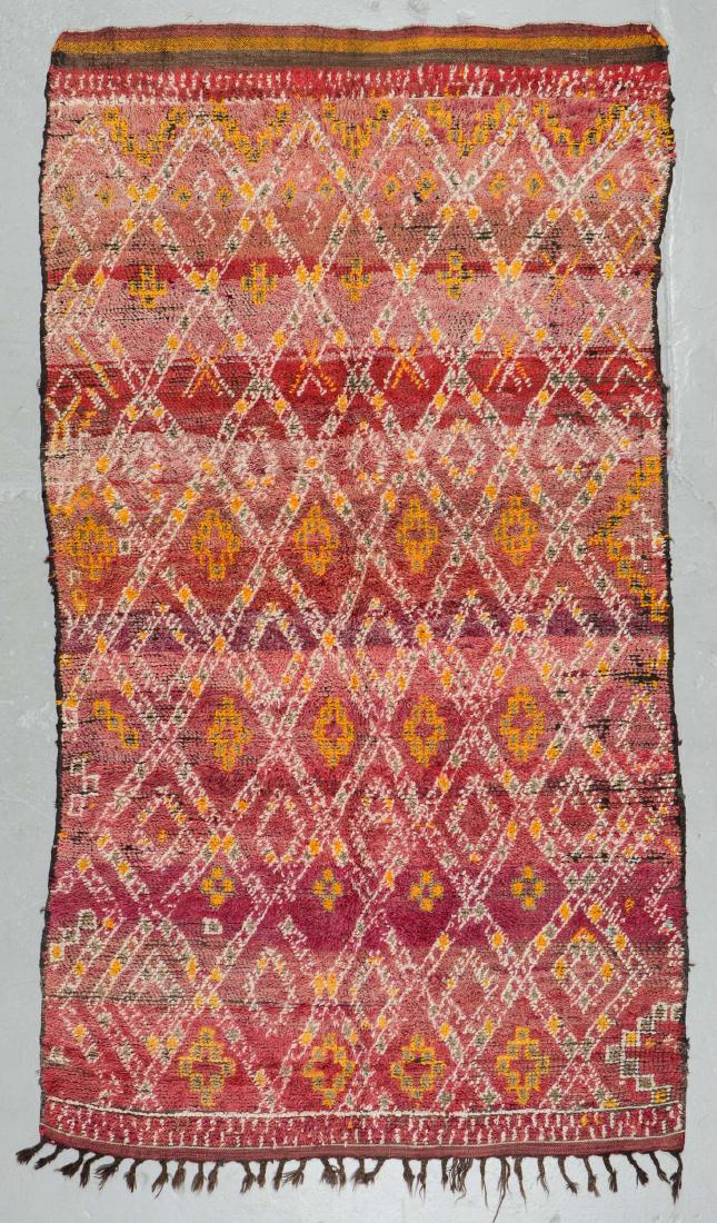 Vintage Wool Moroccan Pile Rug: 5'3'' x 9'4'' (1 of 6)