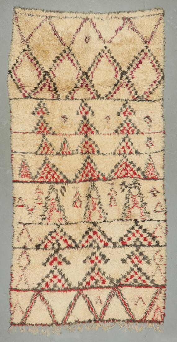 Vintage Moroccan Wool Pile Rug: 6'2'' x 12'9'' (1 of 6)