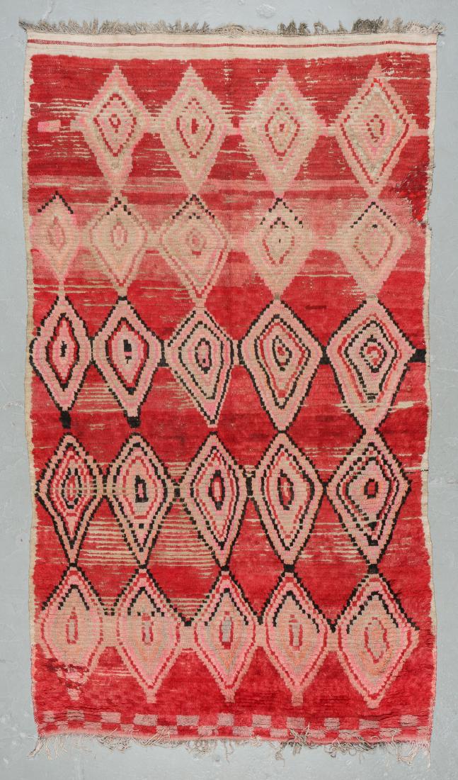 Vintage Wool Moroccan Pile Rug: 6'6'' x 11'4'': Vintage Wool Moroccan Pile Rug: 6'6'' x 11'4'' (198 x 345 cm). 23 lbs. Note on terms for estimating the age of an item: Antique (100+ years). Semi-Antique (50-100 years). Vintage (20-50 years). Modern