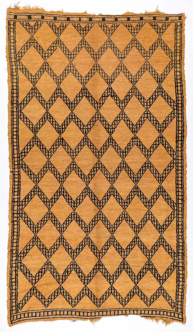 Vintage Wool Moroccan Pile Rug: 5'11'' x 9'10'': Vintage Wool Moroccan Pile Rug: 5'11'' x 9'10'' (180 x 300 cm). 24 lbs. Note on terms for estimating the age of an item: Antique (100+ years). Semi-Antique (50-100 years). Vintage (20-50 years). Moder