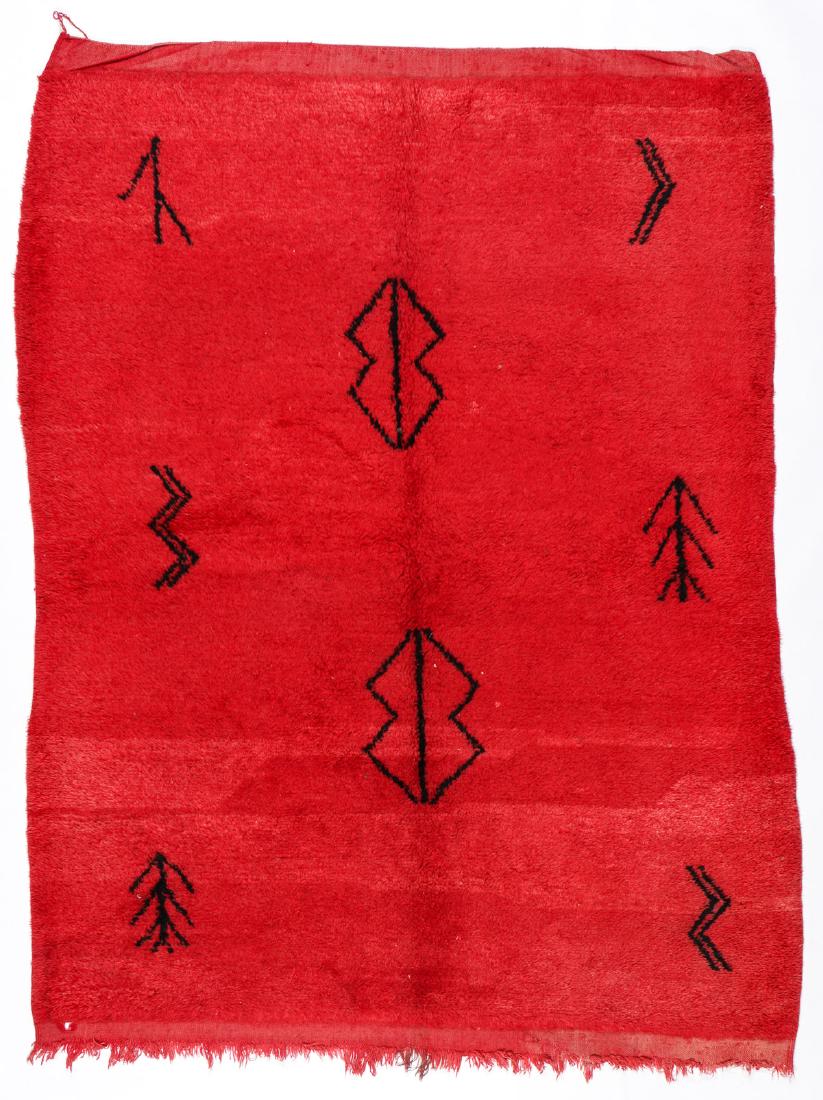 Vintage Wool Moroccan Pile Rug: 5'8'' x 7'4'': Vintage Wool Moroccan Pile Rug: 5'8'' x 7'4'' (173 x 224 cm). 16 lbs. Note on terms for estimating the age of an item: Antique (100+ years). Semi-Antique (50-100 years). Vintage (20-50 years). Modern 