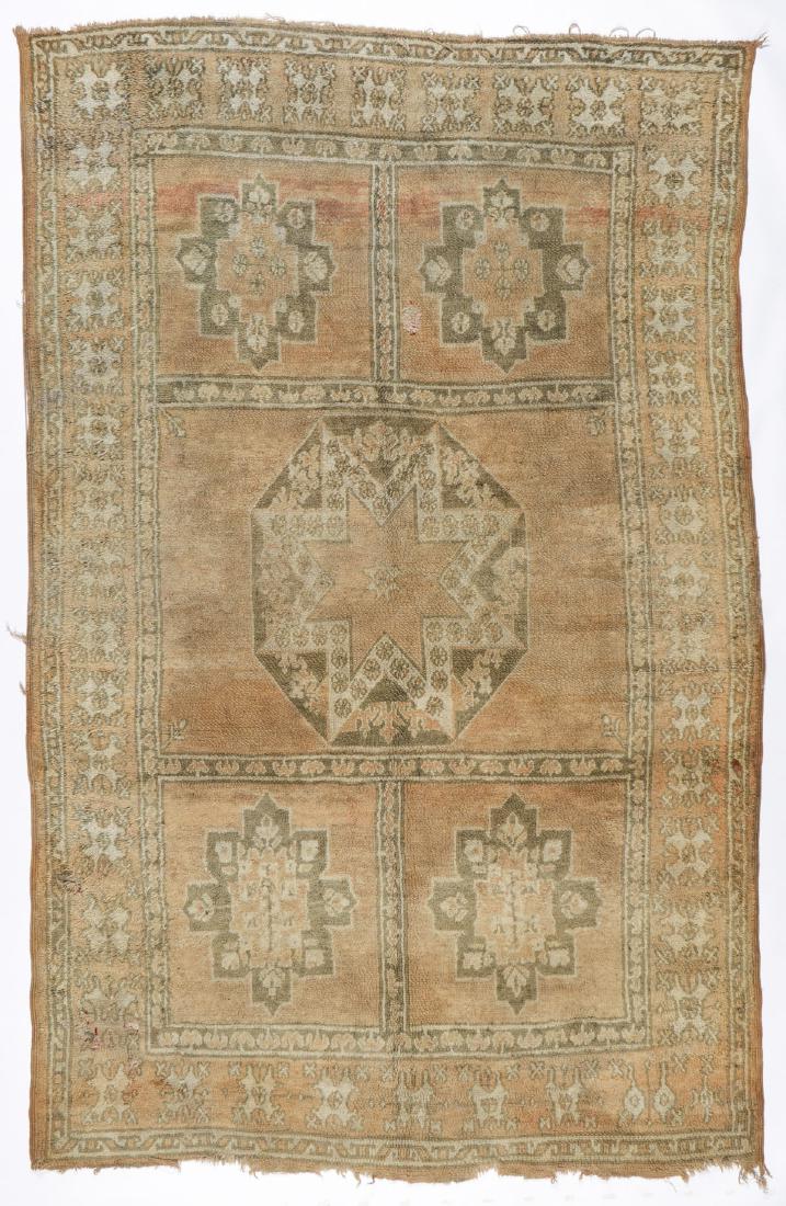 Vintage Wool Moroccan Pile Rug: 6'8'' x 10'4'': Vintage Wool Moroccan Pile Rug: 6'8'' x 10'4'' (203 x 315 cm). 37 lbs. Note on terms for estimating the age of an item: Antique (100+ years). Semi-Antique (50-100 years). Vintage (20-50 years). Modern