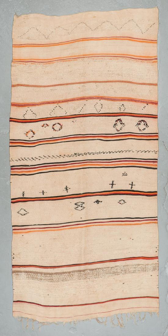 Vintage Moroccan Kilim, Morocco: 5'7'' x 11'7'': Vintage Moroccan Kilim, Morocco: 5'7'' x 11'7'' (170 x 353 cm). 21 lbs. Note on terms for estimating the age of an item: Antique (100+ years). Semi-Antique (50-100 years). Vintage (20-50 years). Moder