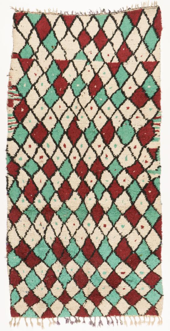 Vintage Moroccan Pile Rug: 4'11'' x 10'1'': Vintage Moroccan Pile Rug: 4'11'' x 10'1'' (150 x 307 cm). 20 lbs. Note on terms for estimating the age of an item: Antique (100+ years). Semi-Antique (50-100 years). Vintage (20-50 years). Modern (up