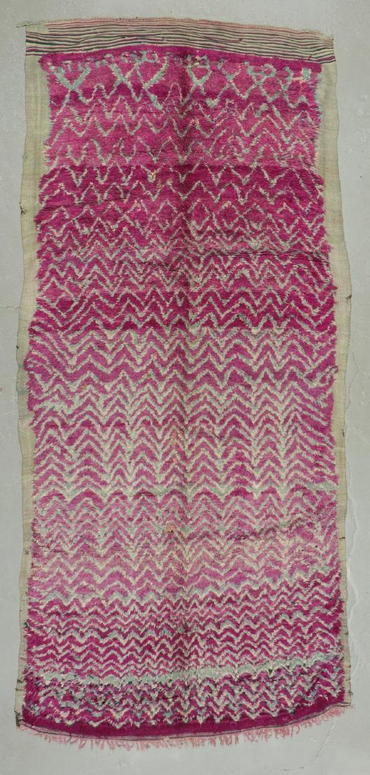 Vintage Moroccan Wool Pile Rug: 6'3'' x 13'7'' (1 of 6)