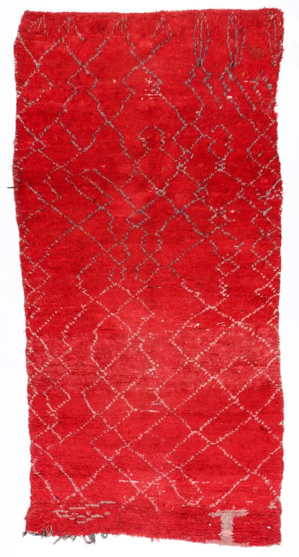 Vintage Wool Moroccan Pile Rug: 4'7'' x 9'3'' (1 of 6)