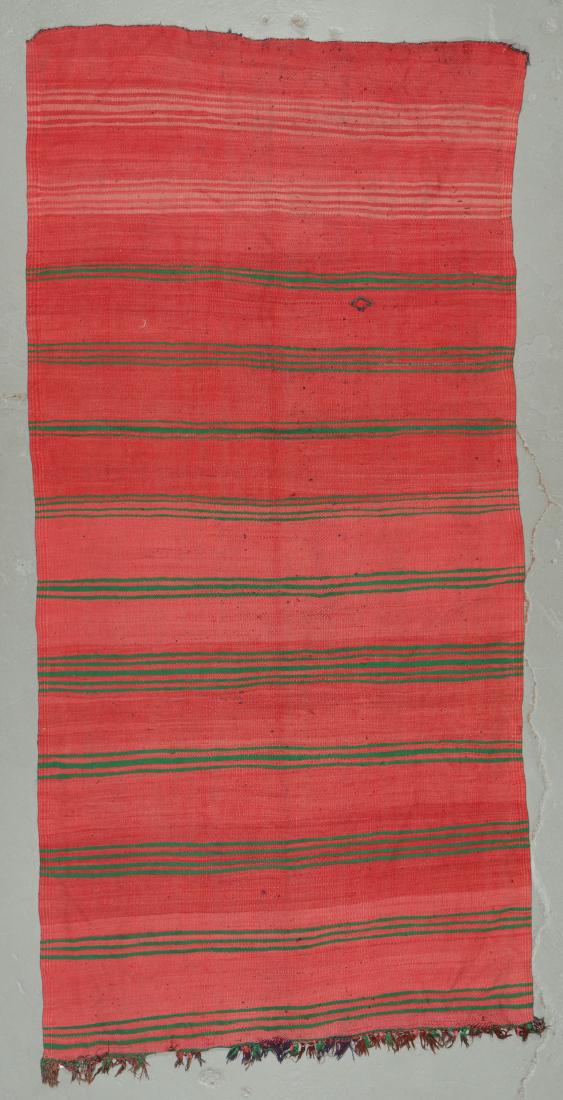 Vintage Moroccan Kilim: 5'4'' x 11'0'': Vintage Moroccan Kilim: 5'4'' x 11'0'' (163 x 335 cm). 13 lbs. Note on terms for estimating the age of an item: Antique (100+ years). Semi-Antique (50-100 years). Vintage (20-50 years). Modern (up to 