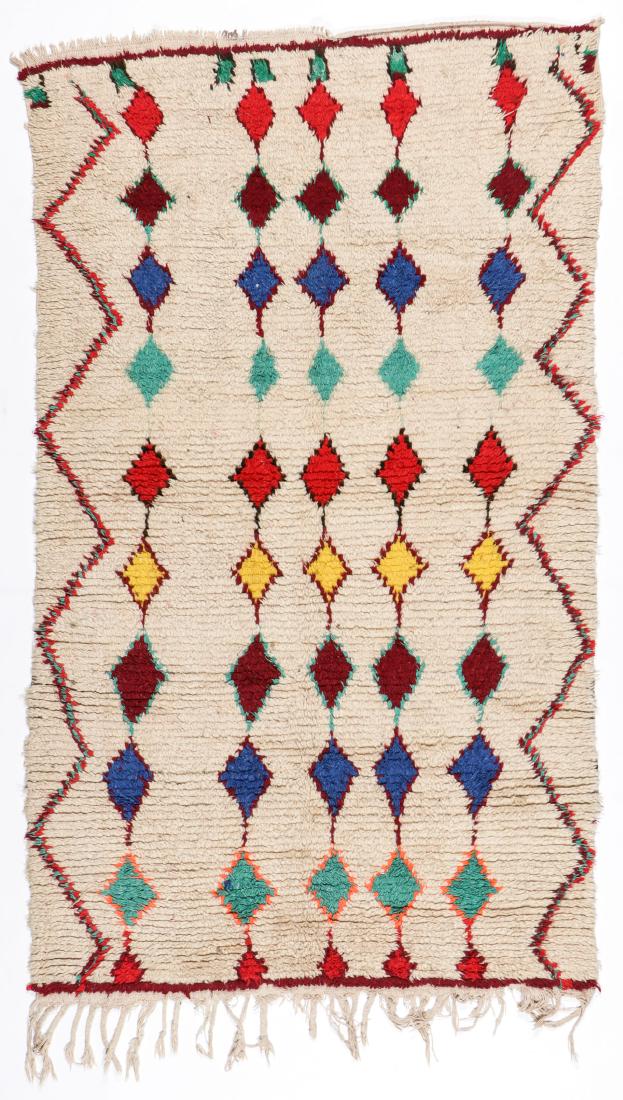 Vintage Wool Moroccan Pile Rug:  4'3'' x 7'1'' (1 of 6)