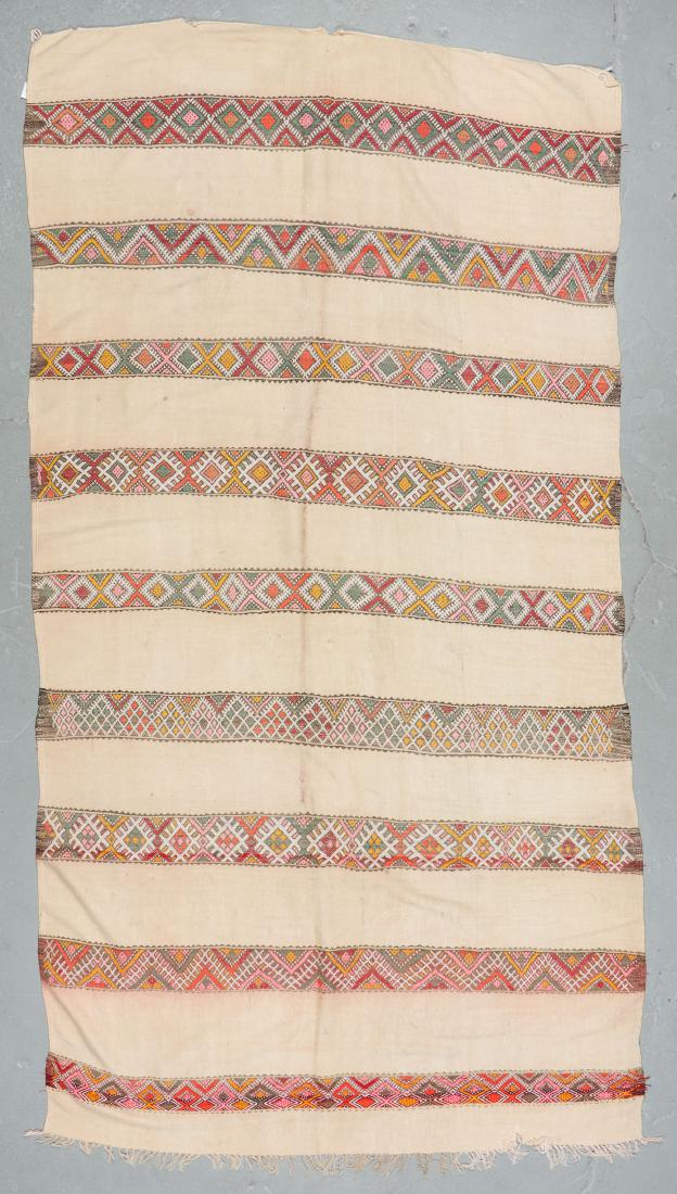 Vintage Moroccan Kilim: 6'7'' x 12'2'': Vintage Moroccan Kilim: 6'7'' x 12'2'' (201 x 371 cm). 19 lbs. Note on terms for estimating the age of an item: Antique (100+ years). Semi-Antique (50-100 years). Vintage (20-50 years). Modern (up to 