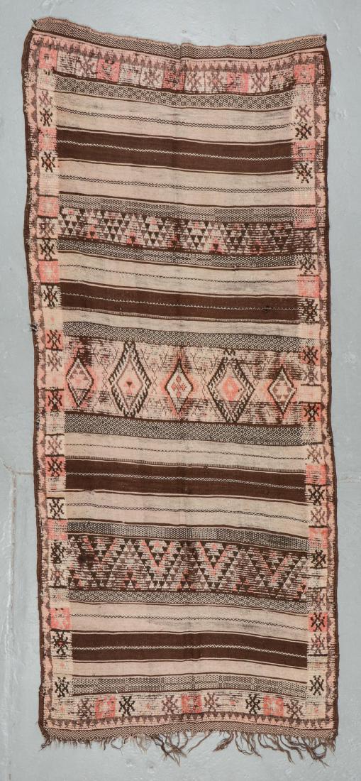 Semi-Antique Moroccan Mixed Weave Rug, Morocco: 4'8'' x: Semi-Antique Moroccan Mixed Weave Rug, Morocco: 4'8'' x 11'0'' (142 x 335 cm). 10 lbs. Note on terms for estimating the age of an item: Antique (100+ years). Semi-Antique (50-100 years). Vintage (20-5