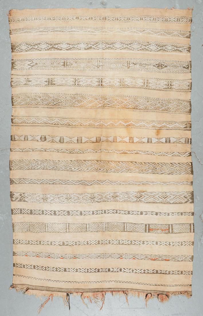 Semi-Antique Moroccan Mixed Weave Rug, Morocco: 5'1'' x: Semi-Antique Moroccan Mixed Weave Rug, Morocco: 5'1'' x 7'11'' (155 x 241 cm). 13 lbs. Note on terms for estimating the age of an item: Antique (100+ years). Semi-Antique (50-100 years). Vintage (20-5