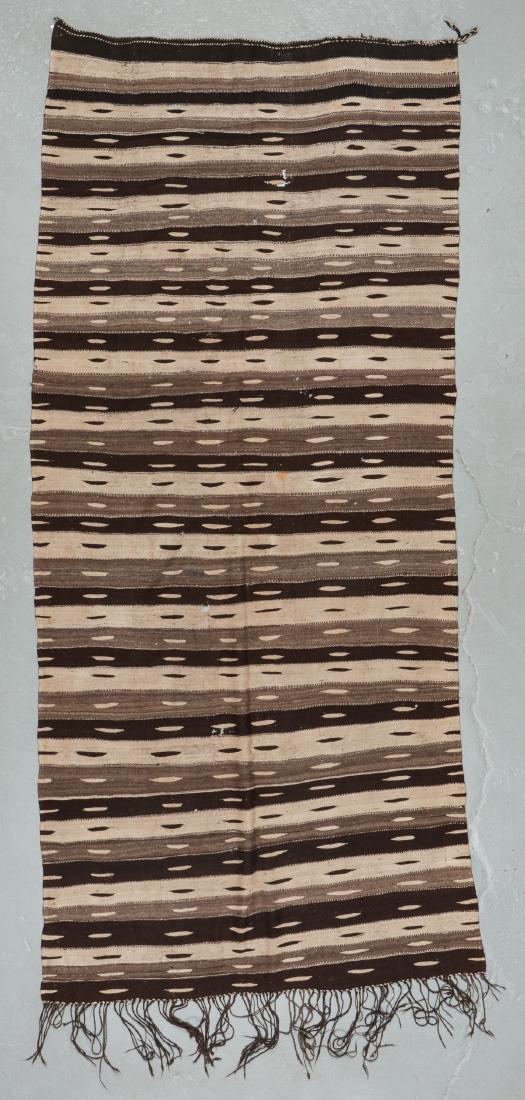 Vintage Moroccan Kilim: 5'5'' x 12'2'': Vintage Moroccan Kilim: 5'5'' x 12'2'' (165 x 371 cm). 14 lbs. Note on terms for estimating the age of an item: Antique (100+ years). Semi-Antique (50-100 years). Vintage (20-50 years). Modern (up to 