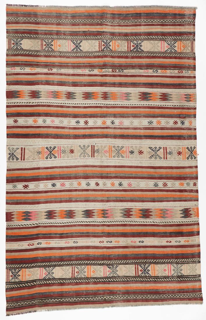 Semi-Antique Anatolian Kilim, Turkey: 5'11'' x 9'2'' (1 of 3)