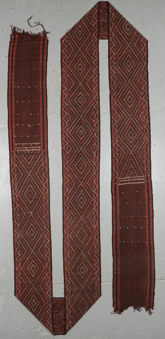 Antique Turkmen Long Kilim Runner: 49'4'' x 1'10" (1 of 5)