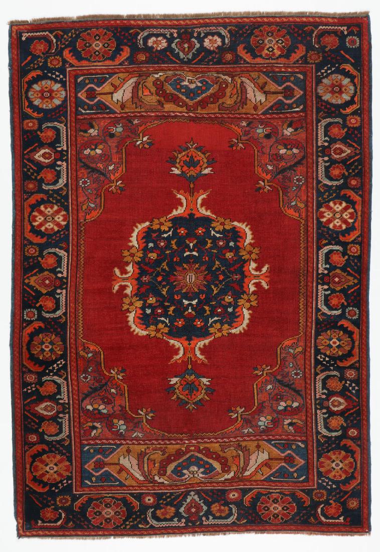 Semi-Antique West Anatolian Rug, Turkey: 5'0'' x 7'2'': Semi-Antique West Anatolian Rug, Turkey: 5'0'' x 7'2'' (152 x 218 cm). 12 lbs. Note on terms for estimating the age of an item: Antique (100+ years). Semi-Antique (50-100 years). Vintage (20-50 years)
