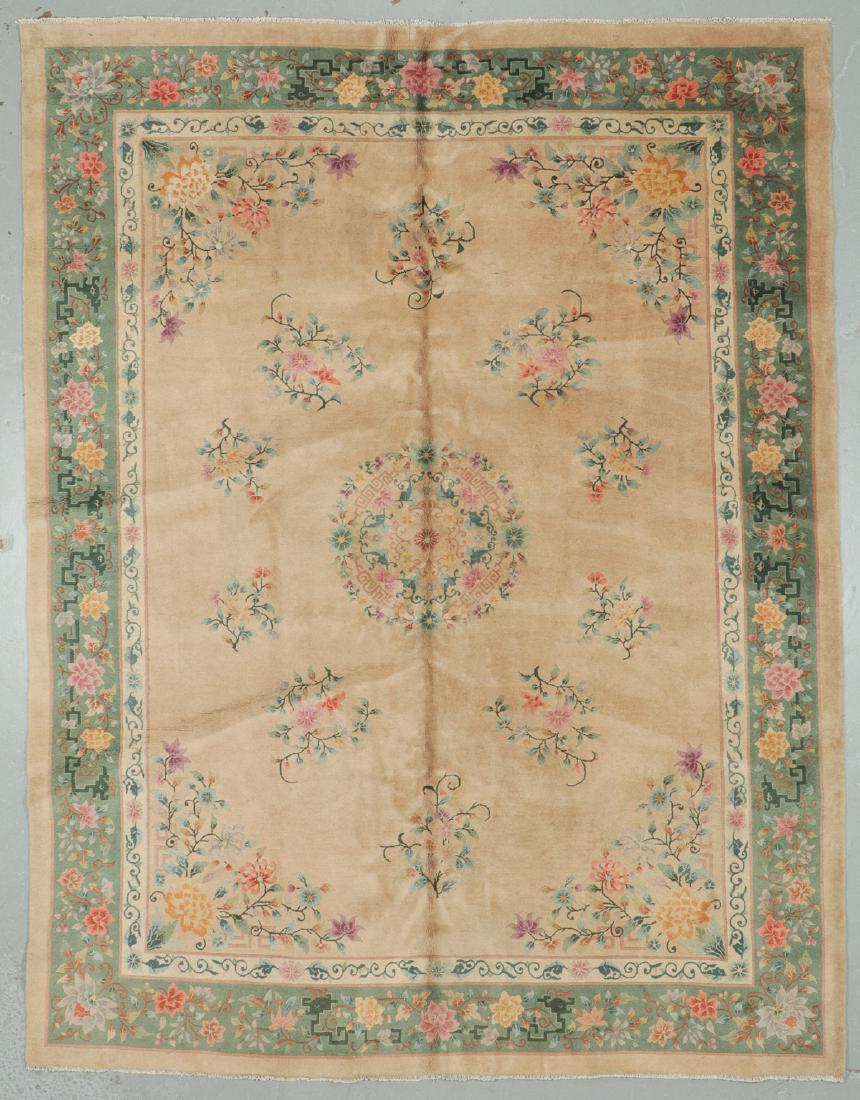 Art Deco Rug, Early 20th C, China: 9'7'' x 12'7'': Art Deco Rug, Early 20th C, China: 9'7'' x 12'7'' (292 x 384 cm). 108 lbs. Note on terms for estimating the age of an item: Antique (100+ years). Semi-Antique (50-100 years). Vintage (20-50 years). Mo