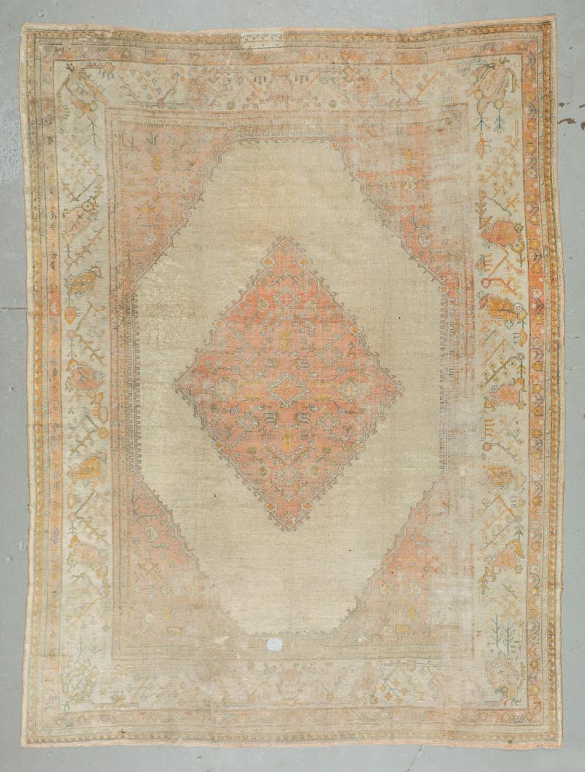 Antique Oushak Rug, Turkey: 10'6'' x 14'0'' (1 of 5)