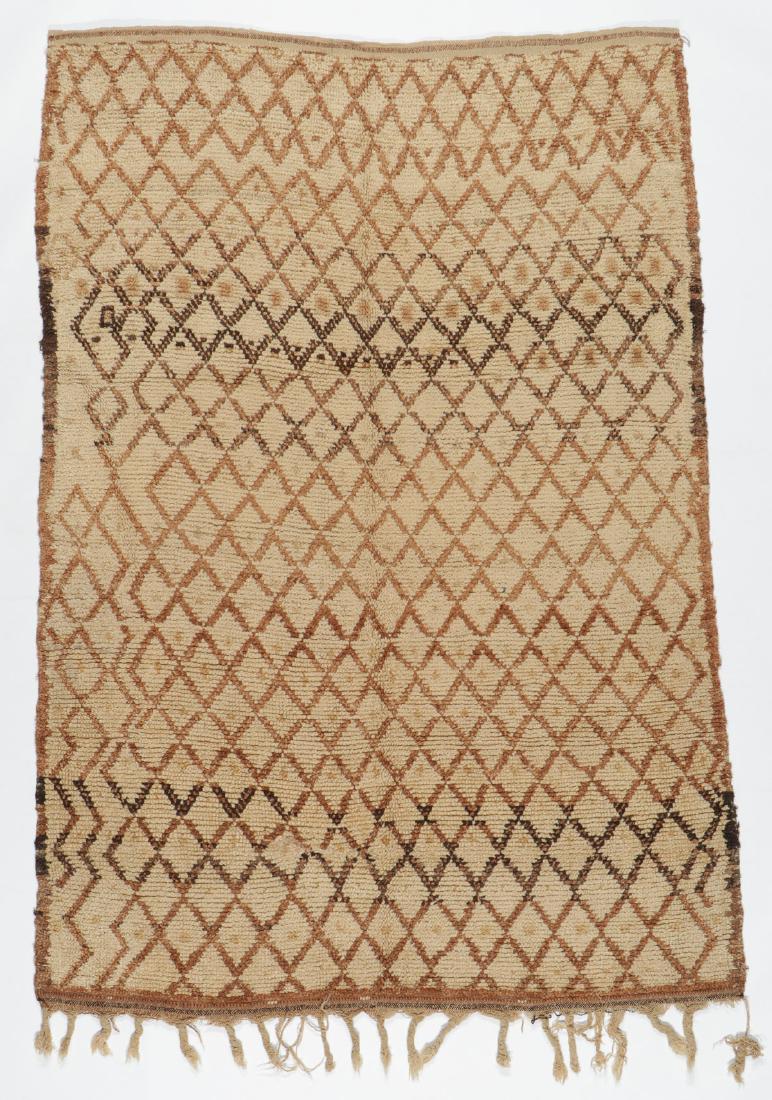 Semi-Antique Moroccan Wool Pile Rug, Morocco: 5'2'' x (1 of 6)