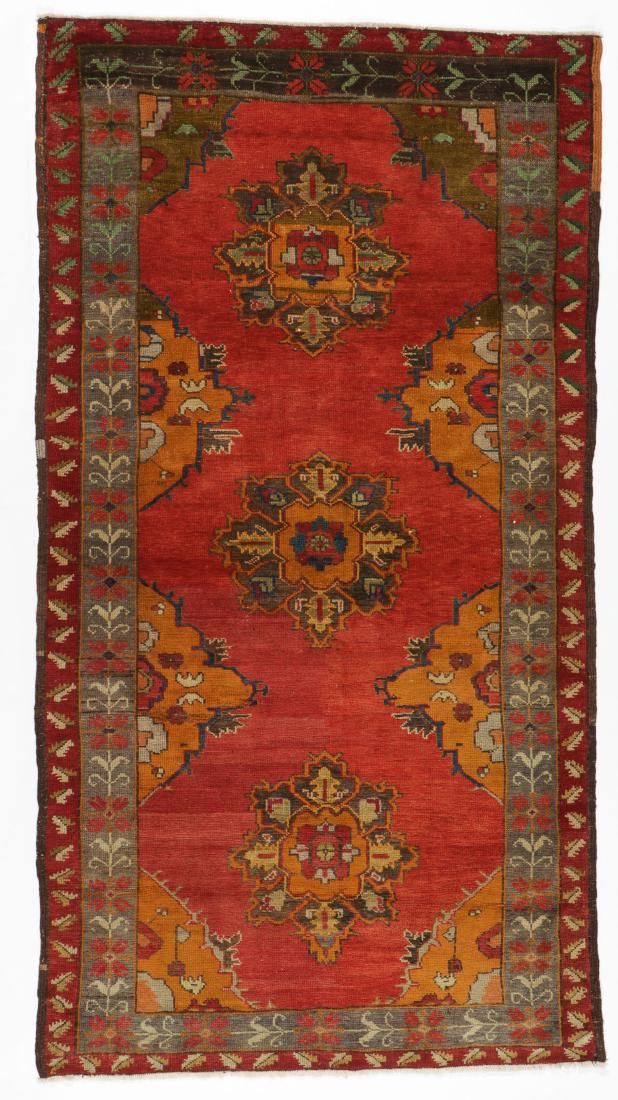 Antique West Anatolian Rug, Turkey: 4'4'' x 8'1'': Antique West Anatolian Rug, Turkey: 4'4'' x 8'1'' (132 x 246 cm). 13 lbs. Note on terms for estimating the age of an item: Antique (100+ years). Semi-Antique (50-100 years). Vintage (20-50 years). Mod