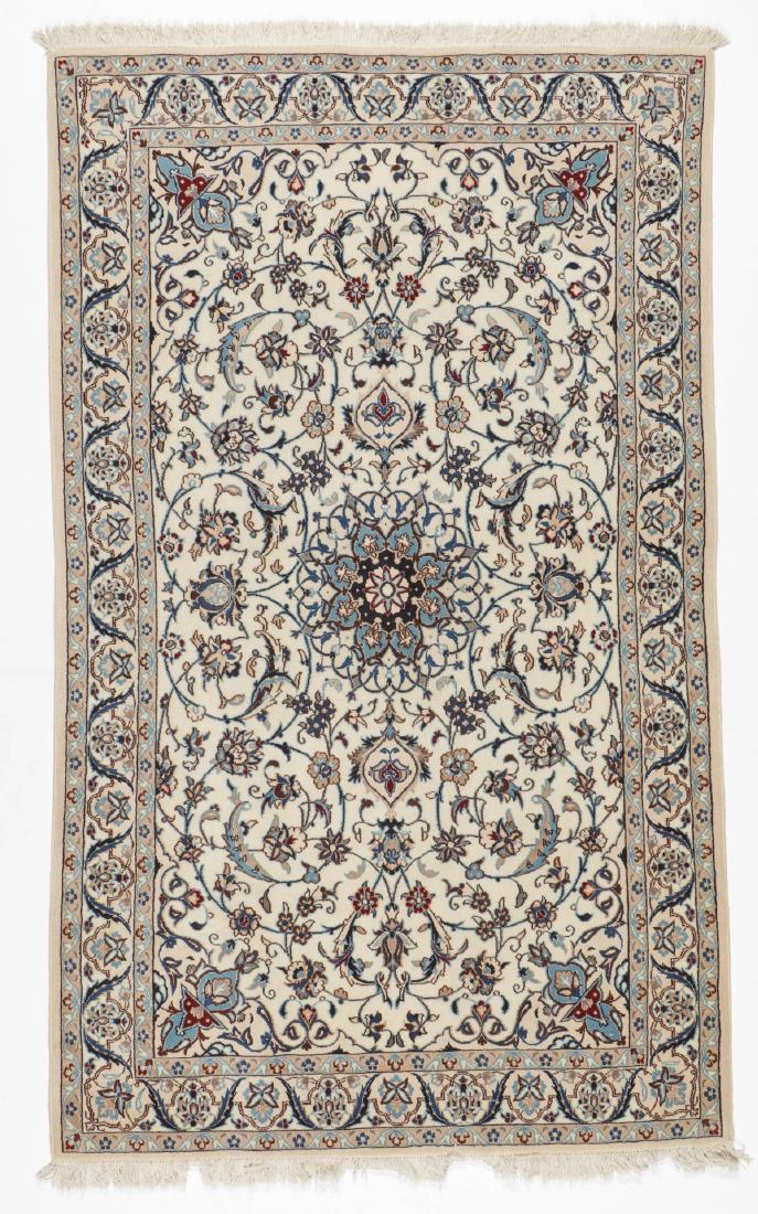 Vintage Nain Wool and Silk Rug, Persia: 4'1'' x 6'10'' (1 of 6)