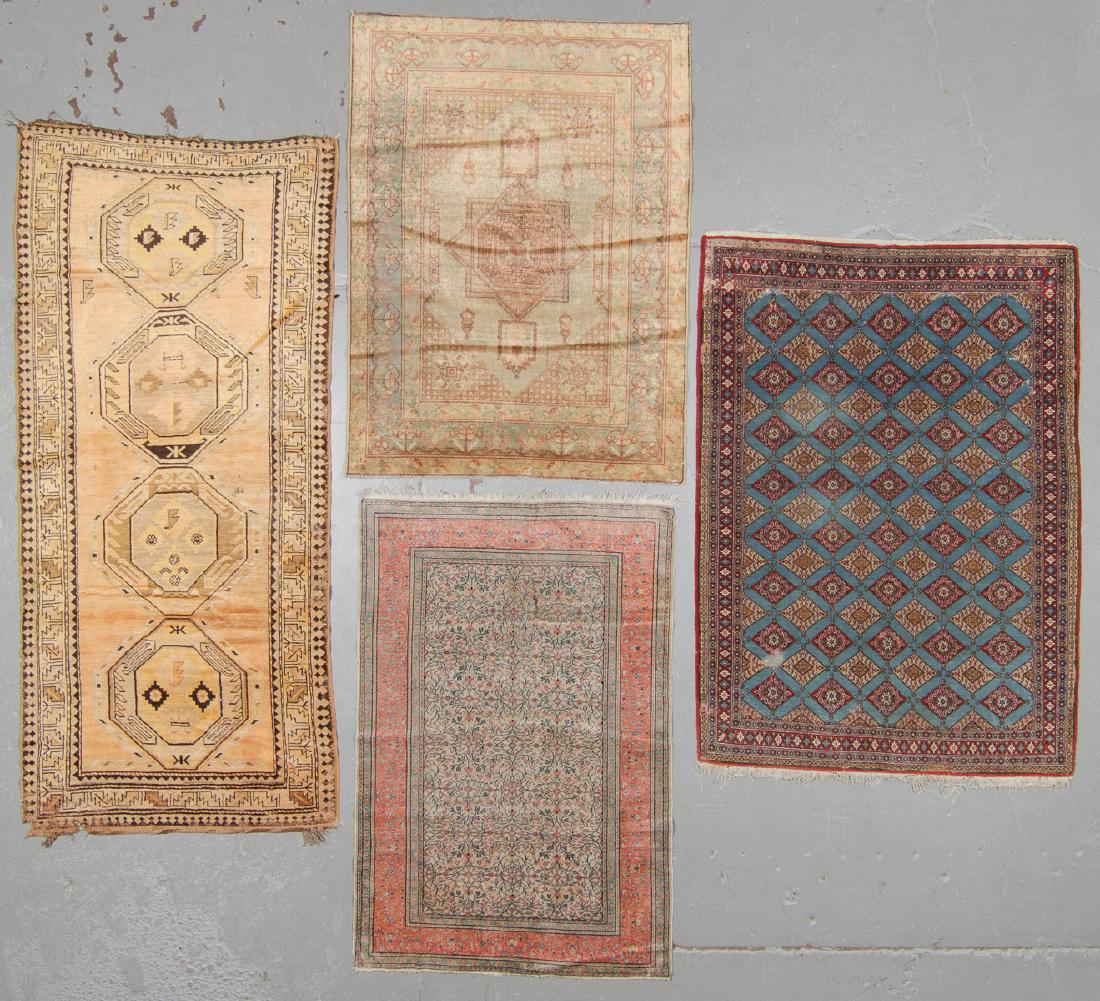 Group Of 4 Old Oriental Rugs