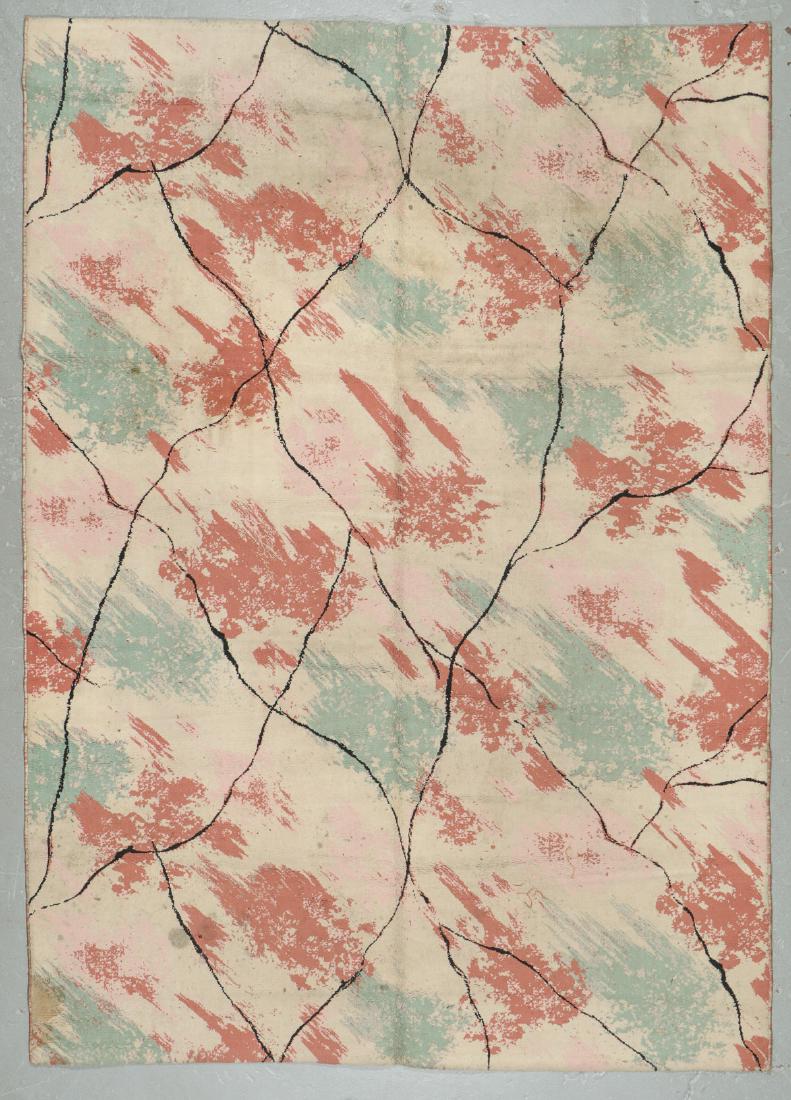 Mid Century Modern Abstract Wool Rug: 7'10'' x 10'11'' (1 of 6)