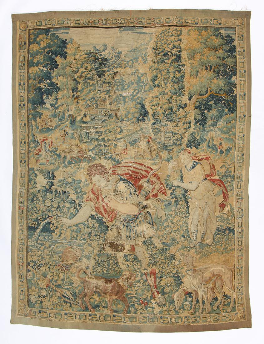 Late 17th C. Flemish Verdure Tapestry (1 of 9)
