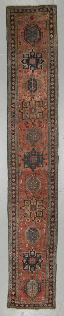 Antique Heriz Rug, Persia: 3'2'' x 18'4'': Antique Heriz Rug, Persia, Late 19th C.: 3'2'' x 18'4'' (97 x 559 cm). 33 lbs. Wool pile; cotton warp and weft.