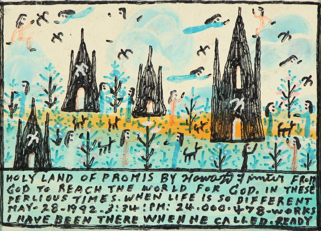 Howard Finster (1916-2001) "Holy Land of Promis" (1 of 4)