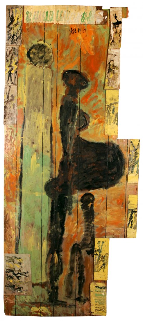 Purvis Young (1943-2010) Mixed media Painting (1 of 5)
