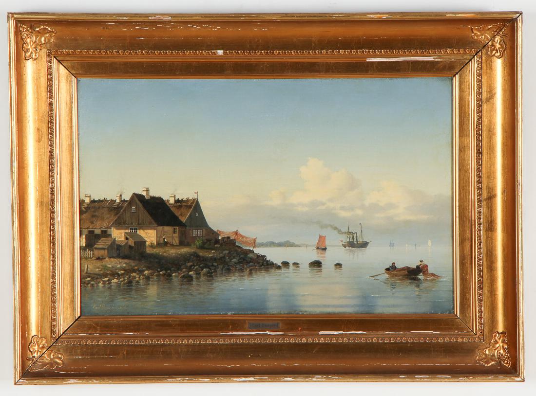 Carl Emil Baagoe (Danish, 1829-1902) "Strandparti ved (1 of 4)