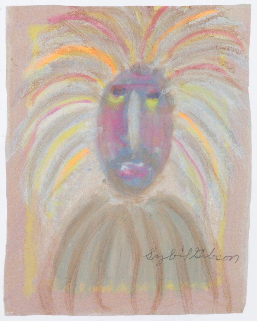 Sybil Gibson (1908-1995) Mixed Media, 20.25'' x 16'': Sybil Gibson (American, 1908-1995) Mixed Media Painting on paper, signed. Unframed. Size: 20.25'' x 16'', 51 x 41 cm (sheet).