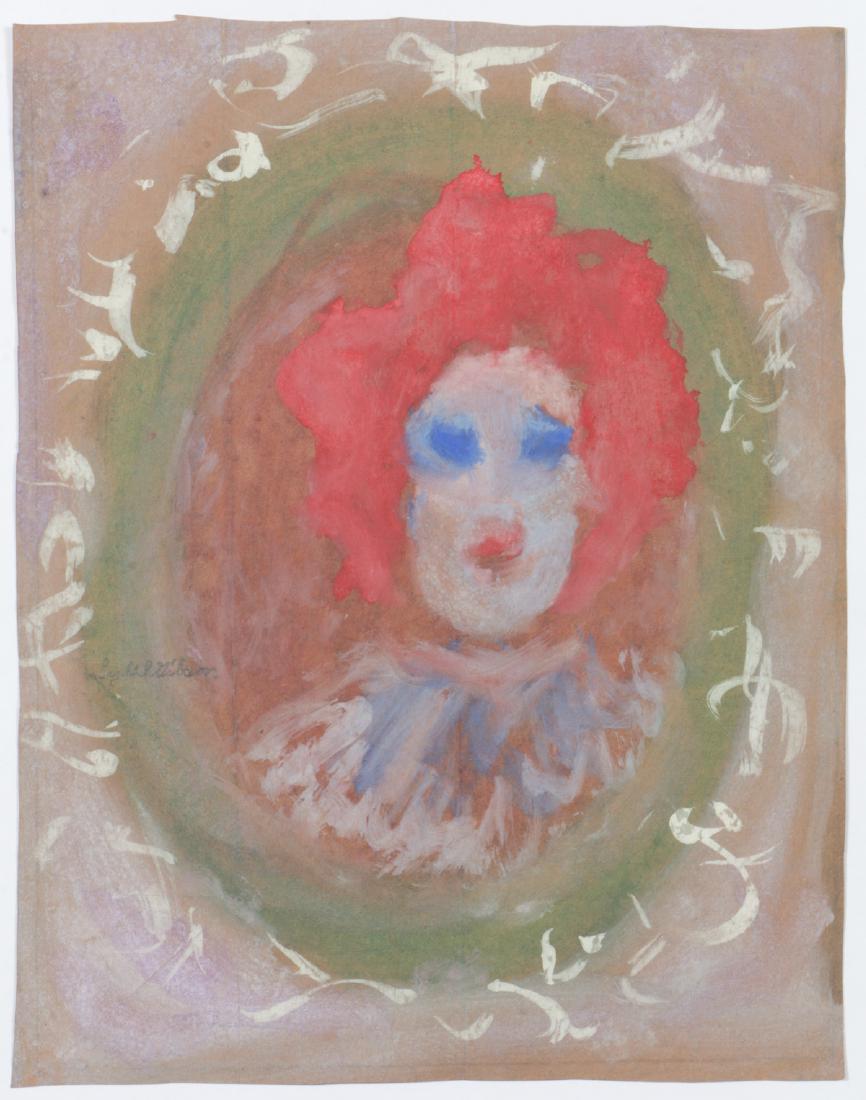 Sybil Gibson (1908-1995) Mixed Media, 16'' x 12.5'': Sybil Gibson (American, 1908-1995) Mixed Media Painting on paper, signed. Unframed. Size: 16'' x 12.5'', 41 x 32 cm (sheet).
