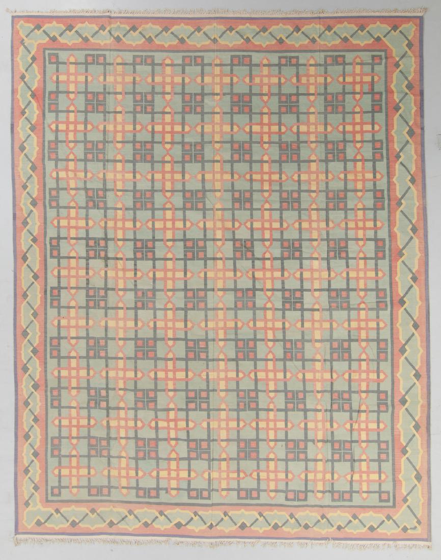 Vintage Cotton Dhurrie Rug, India: 12'3'' x 15'6'' (1 of 6)