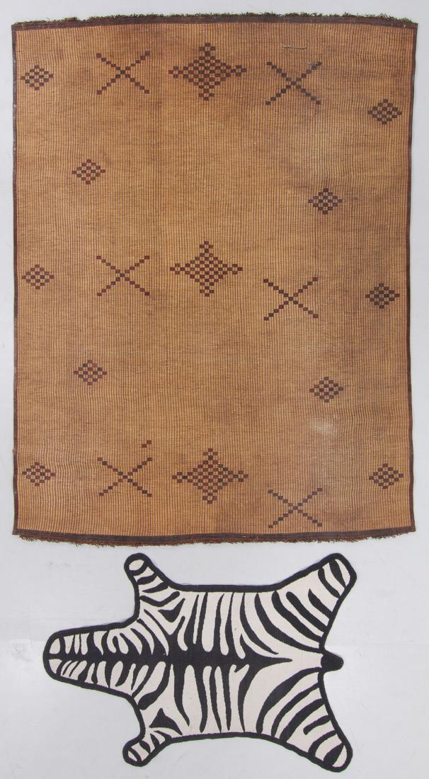 Old African Tuareg Rug & Modern Zebra Style Rug (1 of 7)