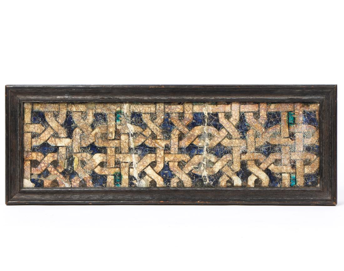 Framed Tile Fragment, Possibly 15th C. Mamluk, Egypt (1 of 2)