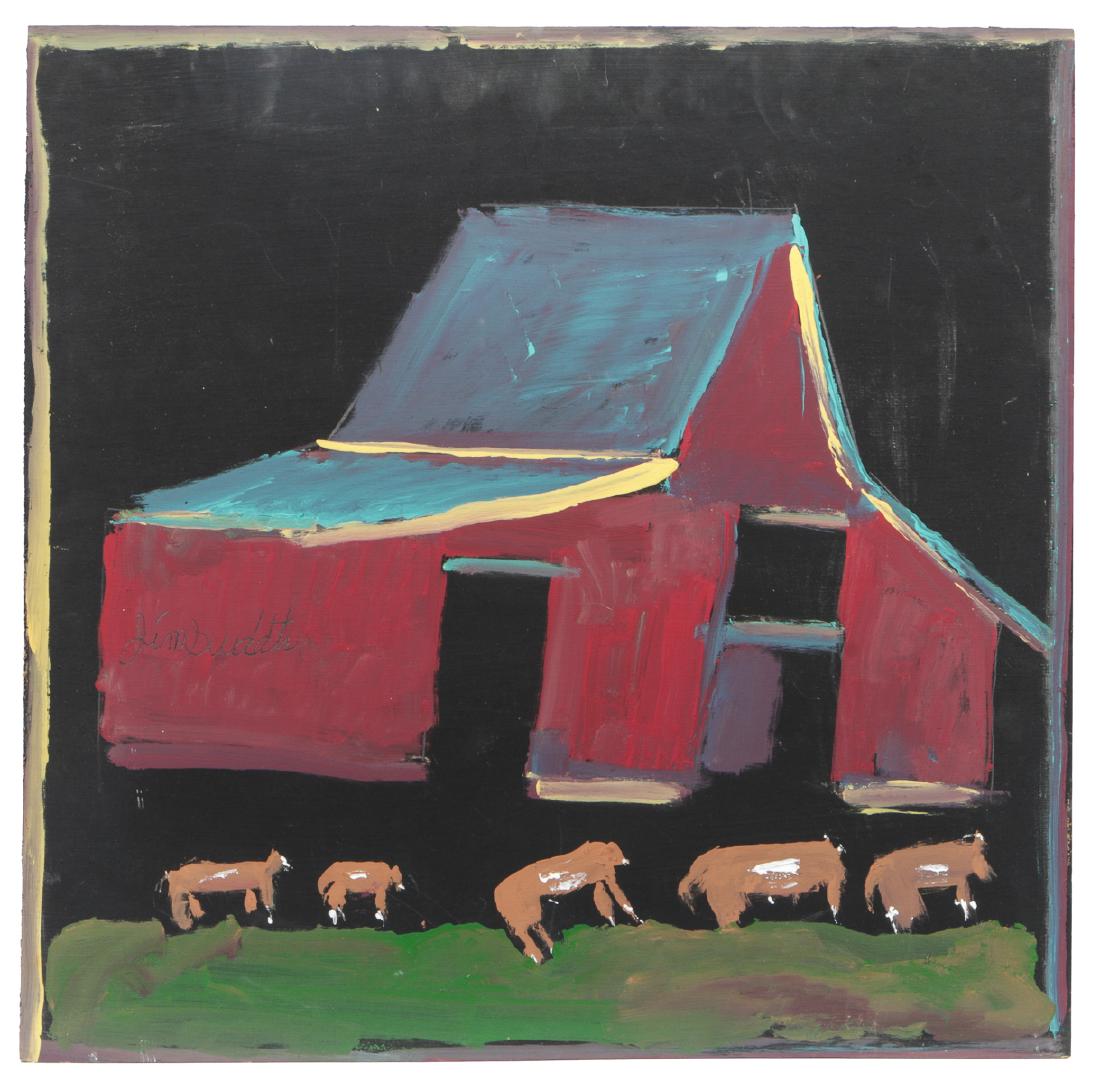 Jimmy Lee Sudduth (1910-2007) "Barn Scene" (1 of 3)