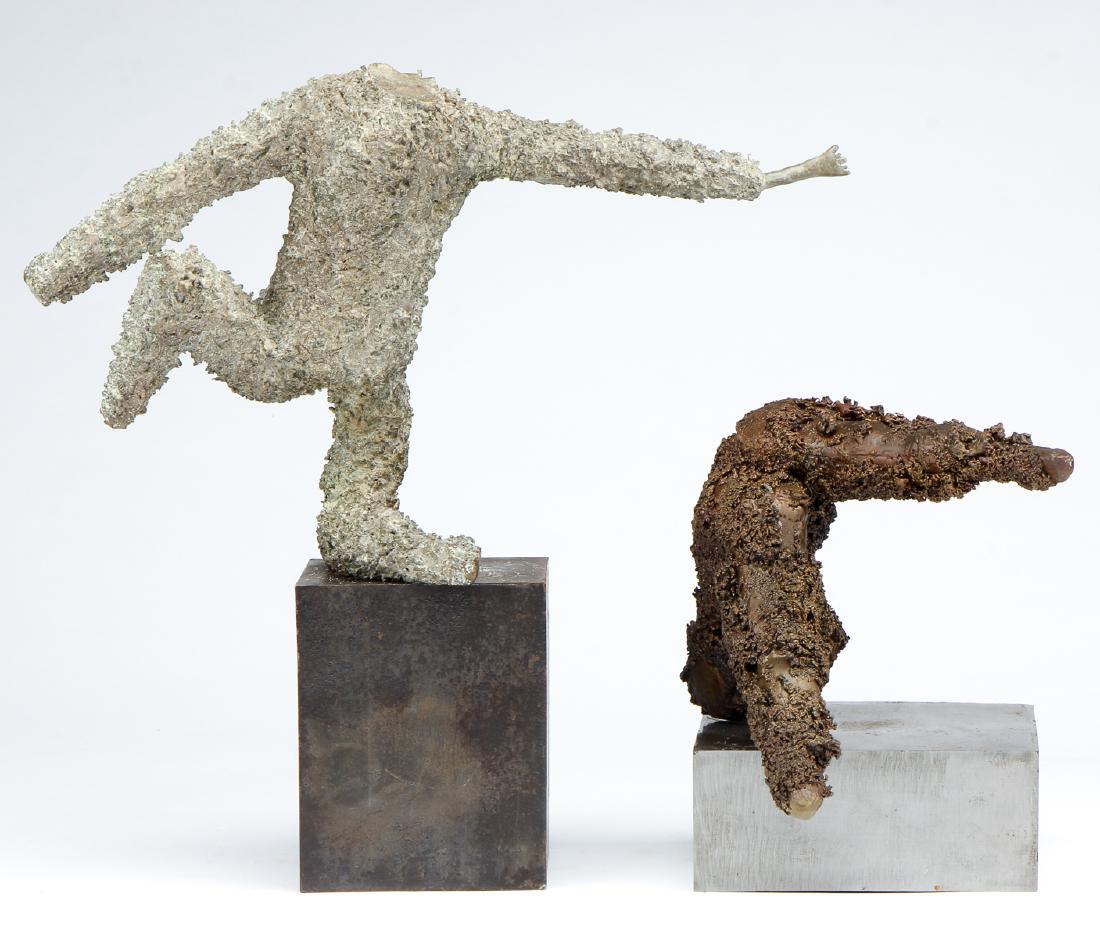 Two Modern Bronze Figural Sculptures