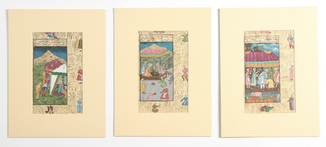 Group of 3 Indo-Persian Miniature Paintings (1 of 7)