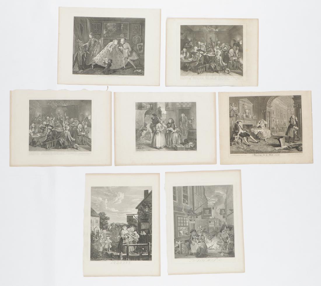 Group of 7 William Hogarth Prints (1 of 3)
