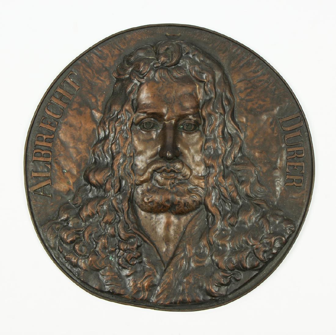 Early 20th c. Albrecht Durer Copper Rondel (1 of 2)