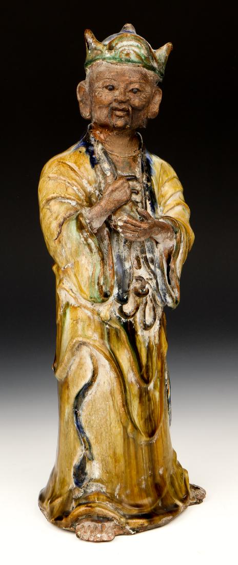 Antique Chinese Polychrome Glazed Immortal (1 of 6)