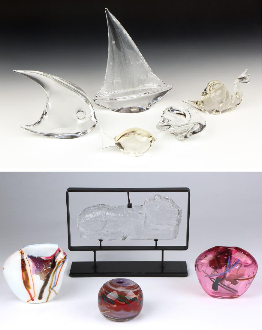 9 pc Art Glass and Crystal Collection (1 of 9)
