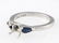 Platinum Diamond and Blue Sapphire Engagement Ring - 2