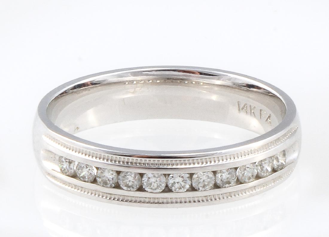 F. Goldman 14kt white gold channel set diamond band (1 of 4)