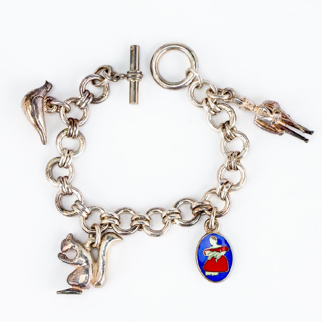 American Folk Art Museum Silver Charm Bracelet (1 of 2)